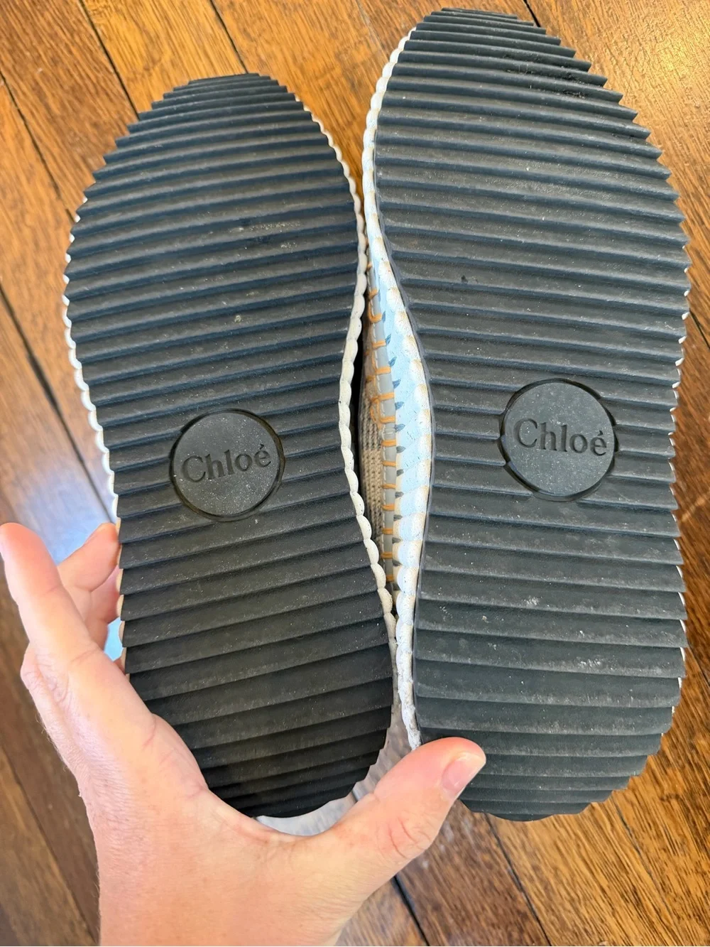Chloe Women's Sneakers in Light Blue and Peach